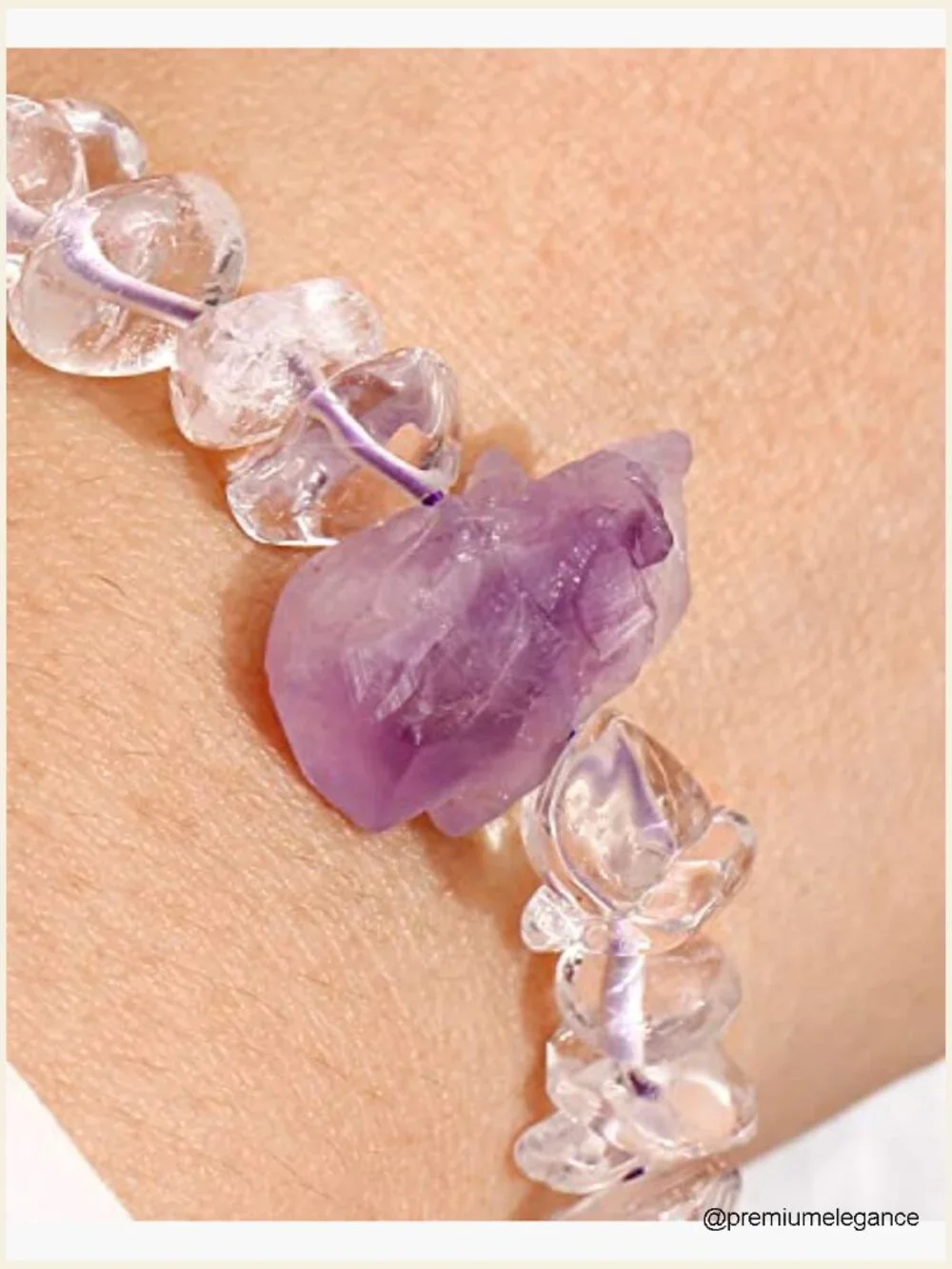 Spiritual Healing Raw Stone Bracelet Crystal Chips Beaded Bracelet Women Men